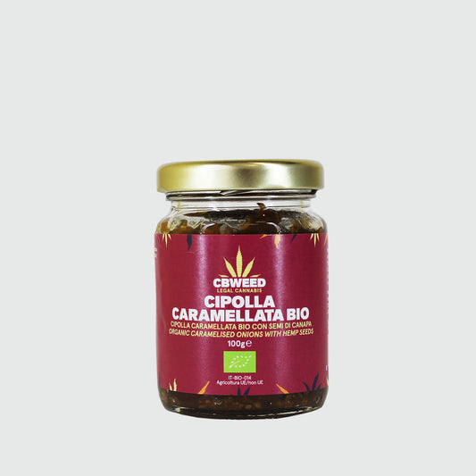 Cebolla caramelizada con semillas de cáñamo