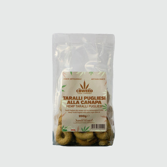Taralli salados de cáñamo