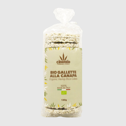 Tortas de arroz con cáñamo