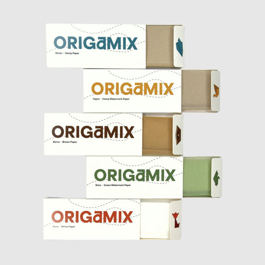 Origamix Fiore – Papel de liar de arroz blanco liso (King Size Slim)