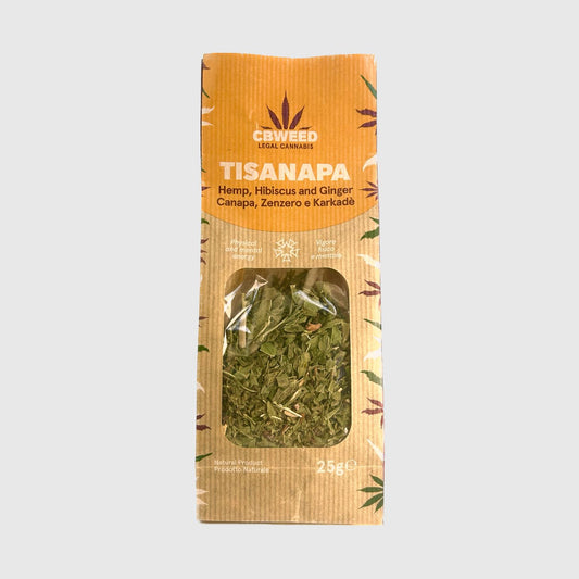 Infusión de cáñamo, gengibre e hibisco