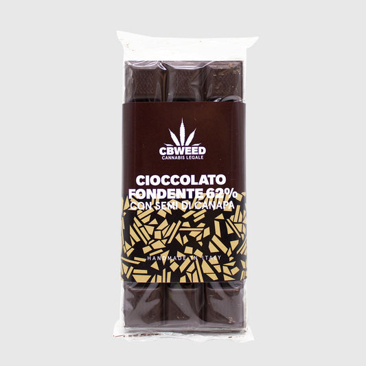 Tableta de chocolate negro con cáñamo
