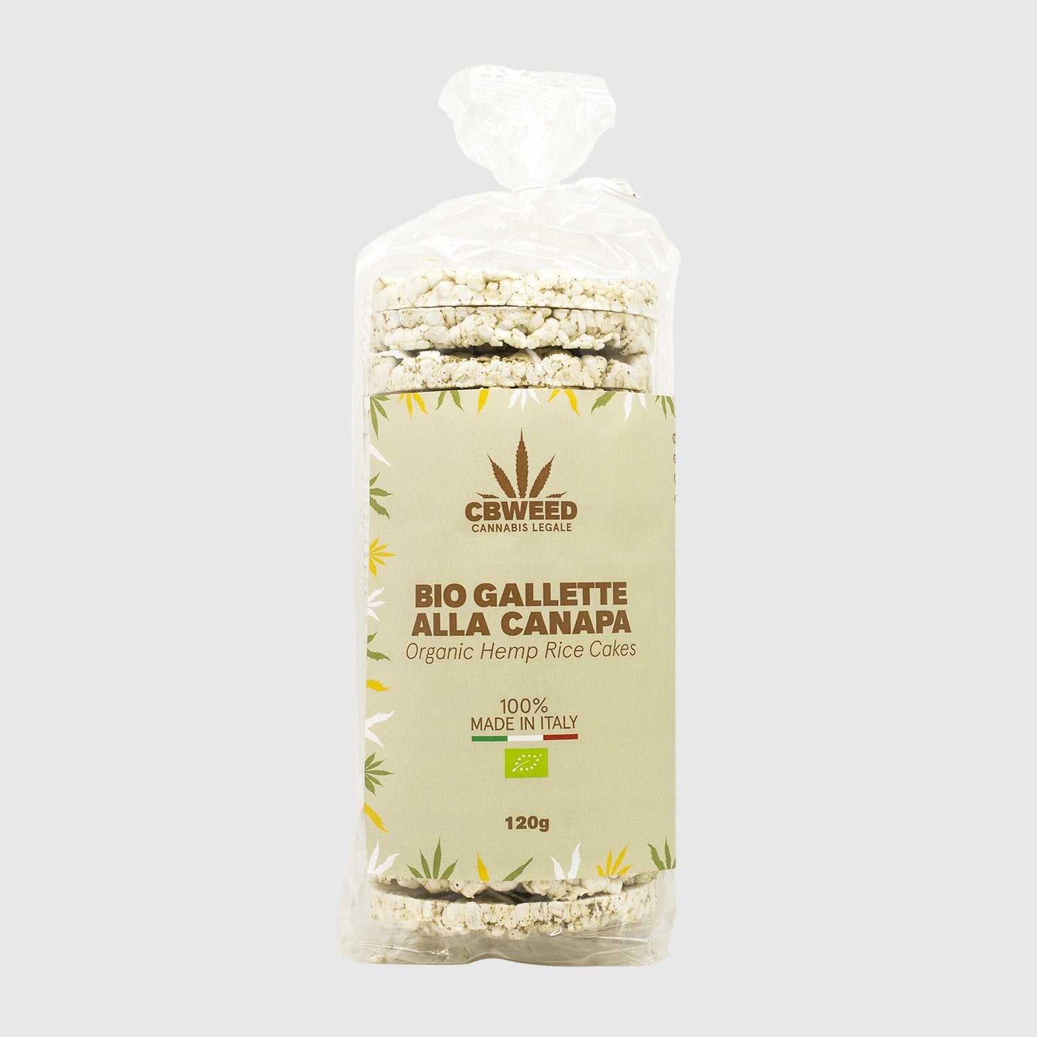 Tortas de arroz con cáñamo